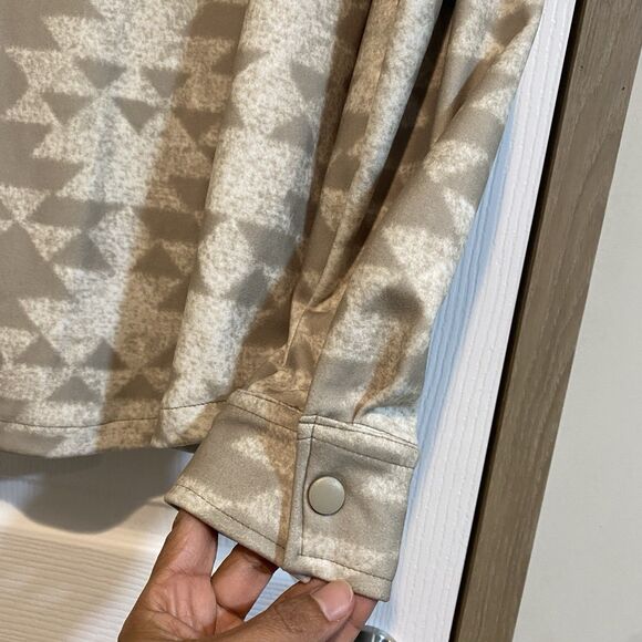 Aztec Pattern Mens Shaket Button Up Hoodie Size Small - Picture 5 of 7